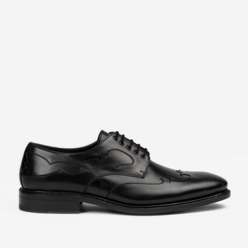 CLINT SHOE IN BLACK SIDE PROFILE
