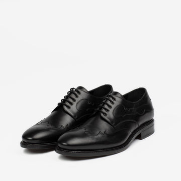 CLINT SHOE IN BLACK SIDE PROFILE