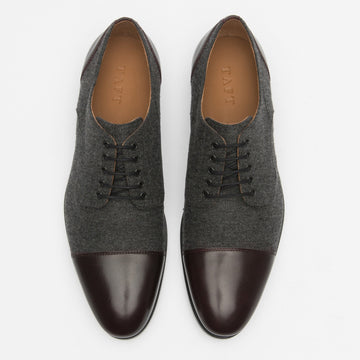 Jack Shoe in Grey Oxblood top view